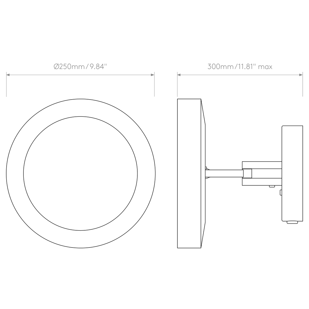 Astro Lighting Catena LED dimension diagram