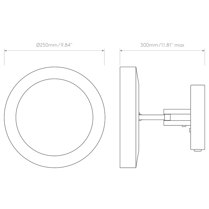 Astro Lighting Catena LED dimension diagram