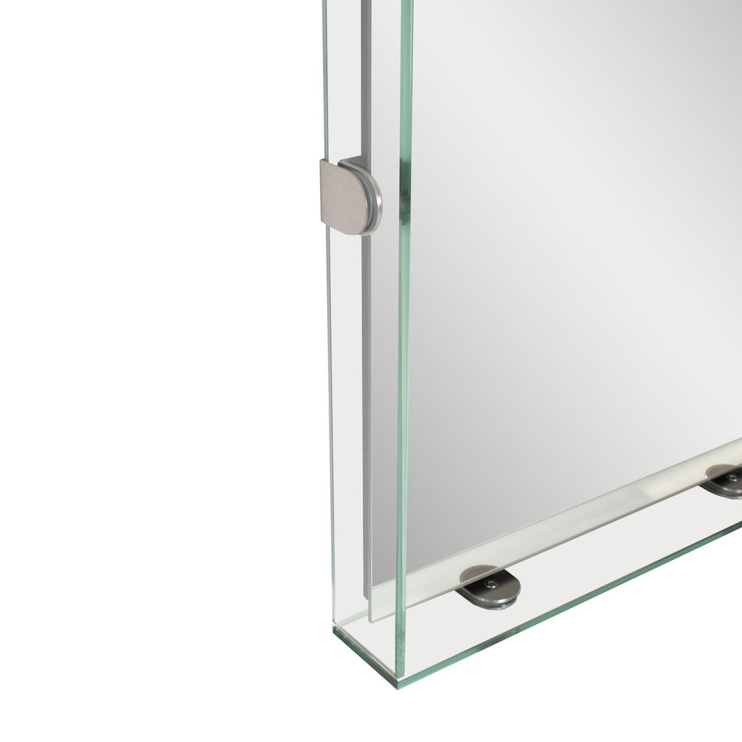 Howard Elliott Vivaldo Floating Dressing Mirror with Glass Box Frame