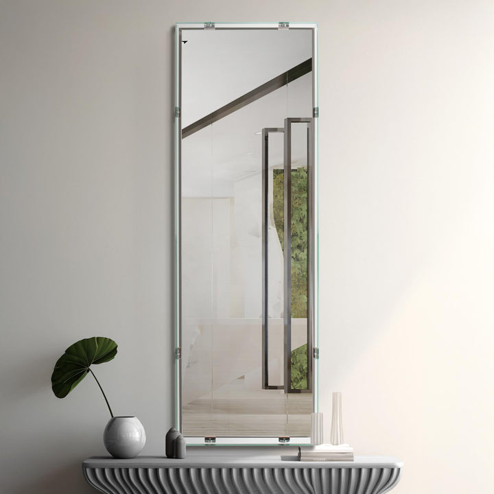 Howard Elliott Vivaldo Floating Dressing Mirror with Glass Box Frame