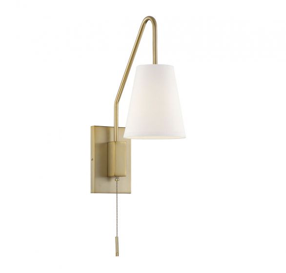 Essentials Owen Sconce Wall Sconces Savoy House Warm Brass 1 