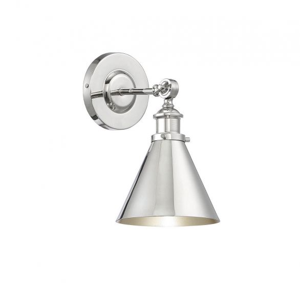 Essentials Glenn Sconce Wall Sconces Savoy House Polished Nickel 1 