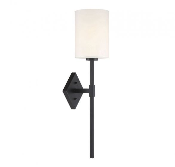 Essentials Destin Sconce Wall Sconces Savoy House Matte Black 1 