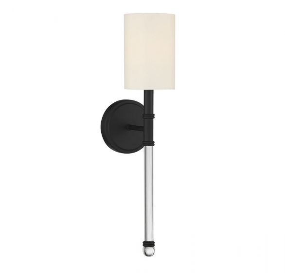 Essentials Fremont Sconce Wall Sconces Savoy House Matte Black 1 