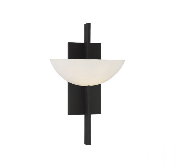 Essentials Fallon Sconce Wall Sconces Savoy House Matte Black 1 