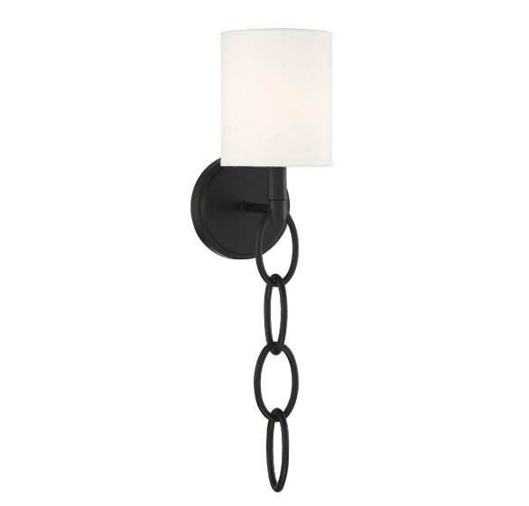 Essentials Joffree Sconce Wall Sconces Savoy House Matte Black 1 