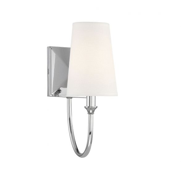 Essentials Cameron Sconce Wall Sconces Savoy House Polished Nickel 1 