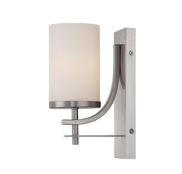 Essentials Colton Sconce Wall Sconces Savoy House Satin Nickel 1 