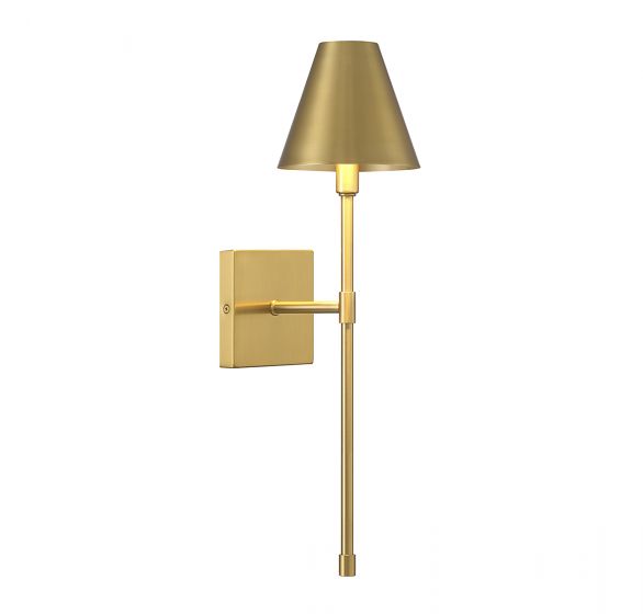 Essentials Jefferson Sconce Wall Sconces Savoy House Warm Brass 1 