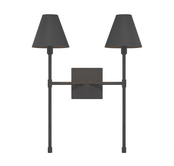 Essentials Jefferson Sconce Wall Sconces Savoy House Matte Black 2 