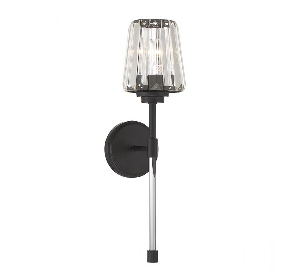 Essentials Garnet Sconce Wall Sconces Savoy House Matte Black 1 