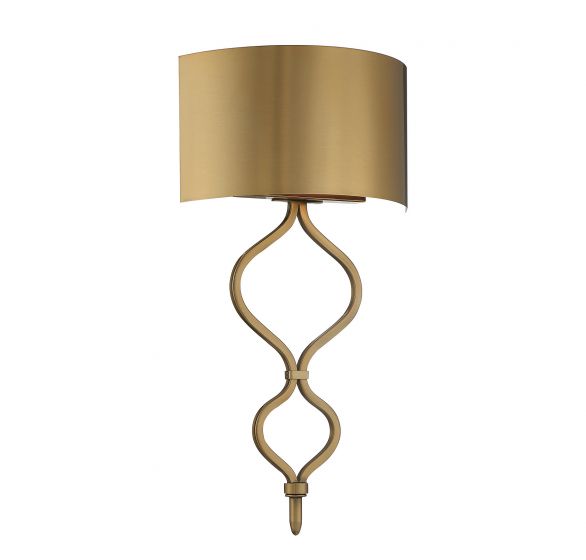 Essentials Como Sconce Wall Sconces Savoy House Warm Brass 1 