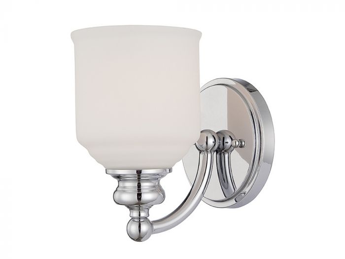 Essentials Melrose Sconce Wall Sconces Savoy House Polished Chrome 1 