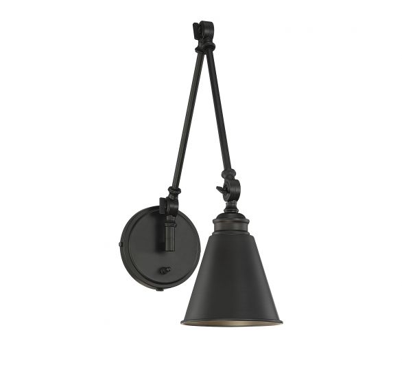 Essentials Morland Sconce Wall Sconces Savoy House Matte Black 1 