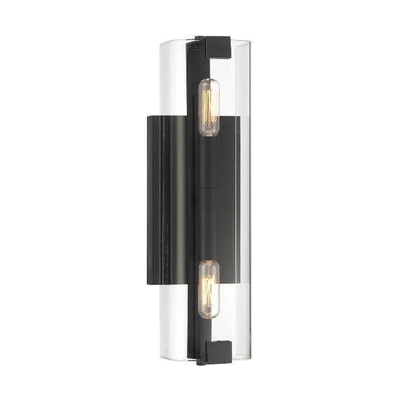 Essentials Winfield Sconce Wall Sconces Savoy House Matte Black 2 