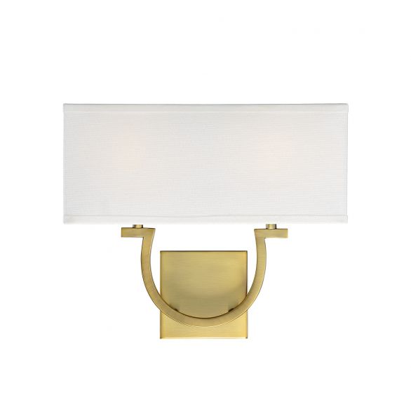 Essentials Rhodes Sconce Wall Sconces Savoy House Warm Brass 2 