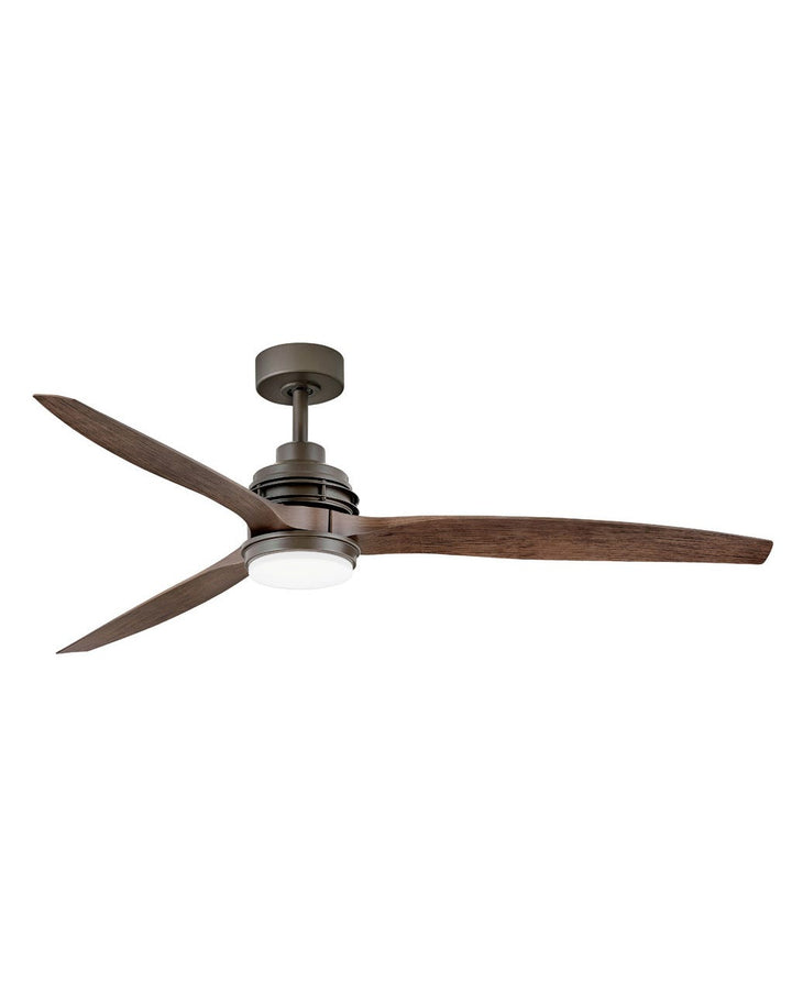 Hinkley Artiste LED Fan Outdoor Ceiling Fans Hinkley 60 Metallic Matte Bronze Walnut