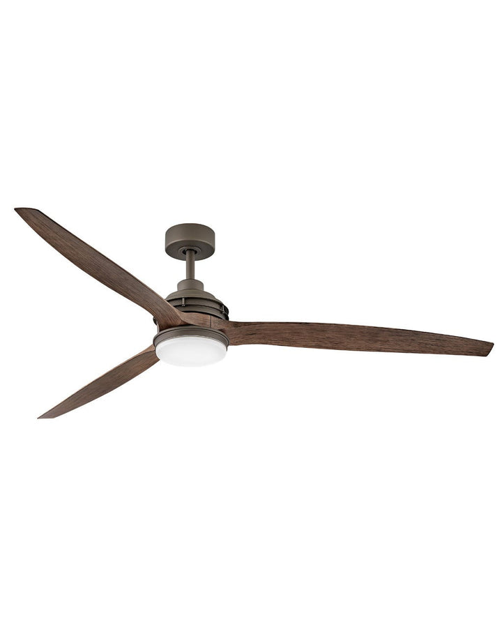 Hinkley Artiste LED Fan Outdoor Ceiling Fans Hinkley 72 Metallic Matte Bronze Walnut