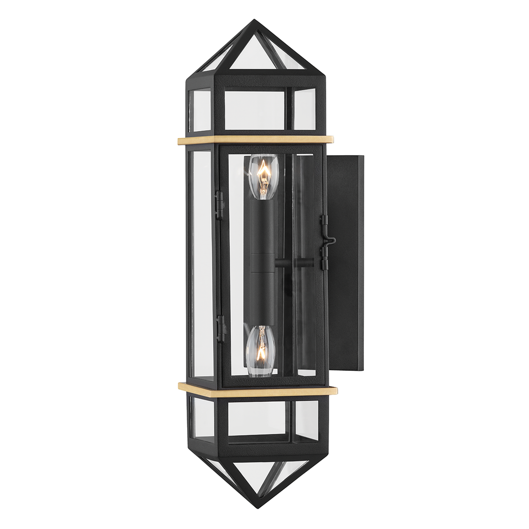 Hudson Valley Lighting Bedford Hills Wall Sconce Wall Sconces Hudson Valley Lighting Aged Brass/black  