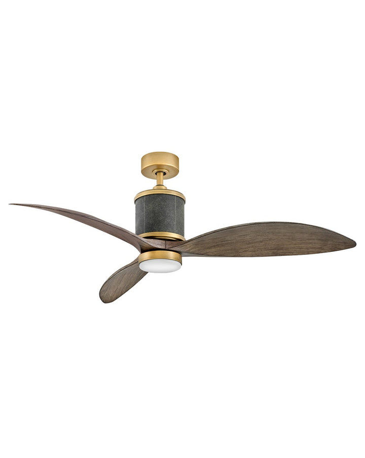 Hinkley Merrick LED Fan Indoor Ceiling Fans Hinkley 60 Heritage Brass Driftwood