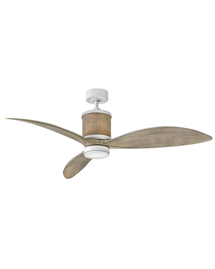 Hinkley Merrick LED Fan Indoor Ceiling Fans Hinkley 60 Matte White Weathered Wood