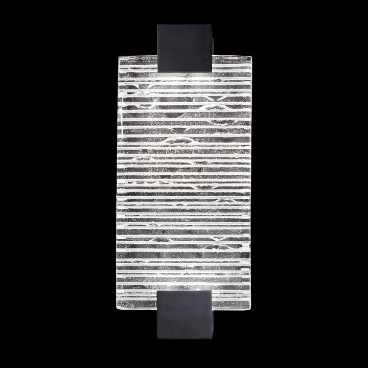 Fine Art Handcrafted Lighting Terra 11.75"H Sconce in Standard Black Iron, Rake Clear (896550-15ST)