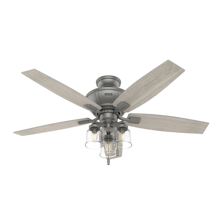 Hunter 52 inch Charlotte Ceiling Fan with LED Light Kit and Pull Chain Indoor Ceiling Fans Hunter