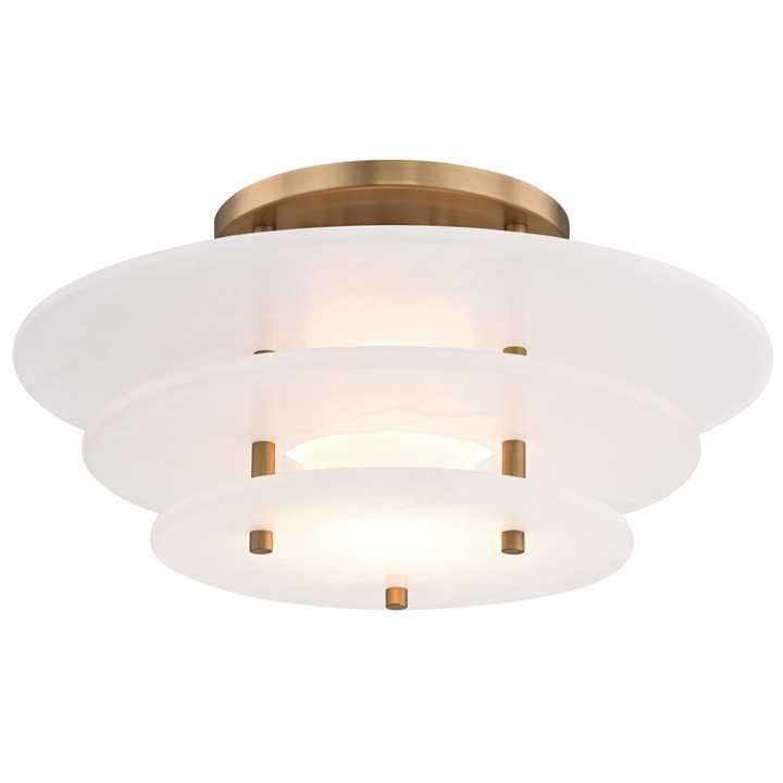 Hudson Valley Lighting Gatsby Flush Mount Ceiling Flush Mounts Hudson Valley Lighting Aged Brass  