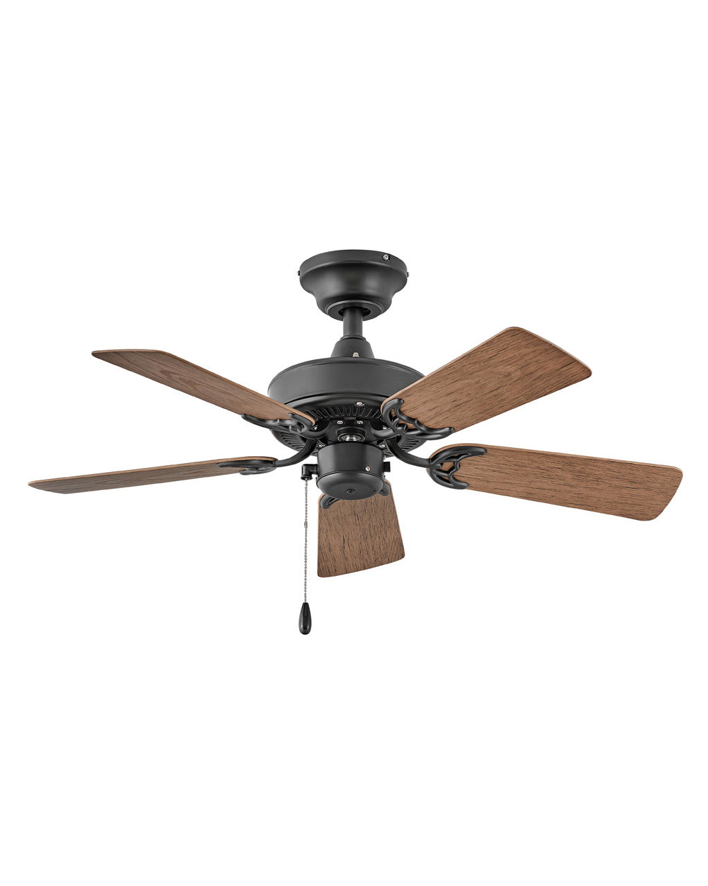 Hinkley Cabana Fan Outdoor Ceiling Fans Hinkley 36 Matte Black Walnut