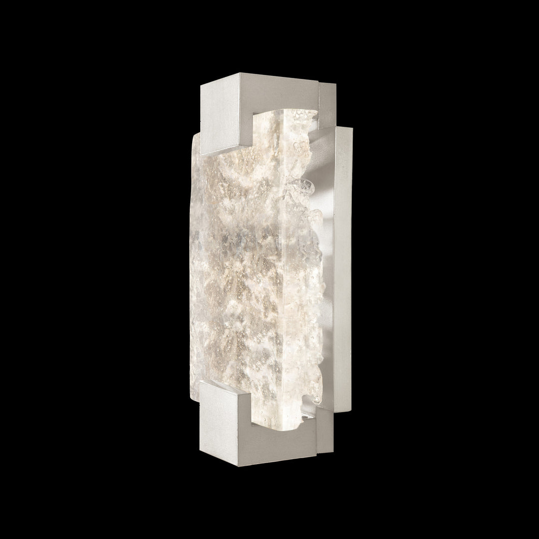 Fine Art Handcrafted Lighting Terra 11.75"H Sconce in Standard Silver Leaf, Clear (896550-21ST)