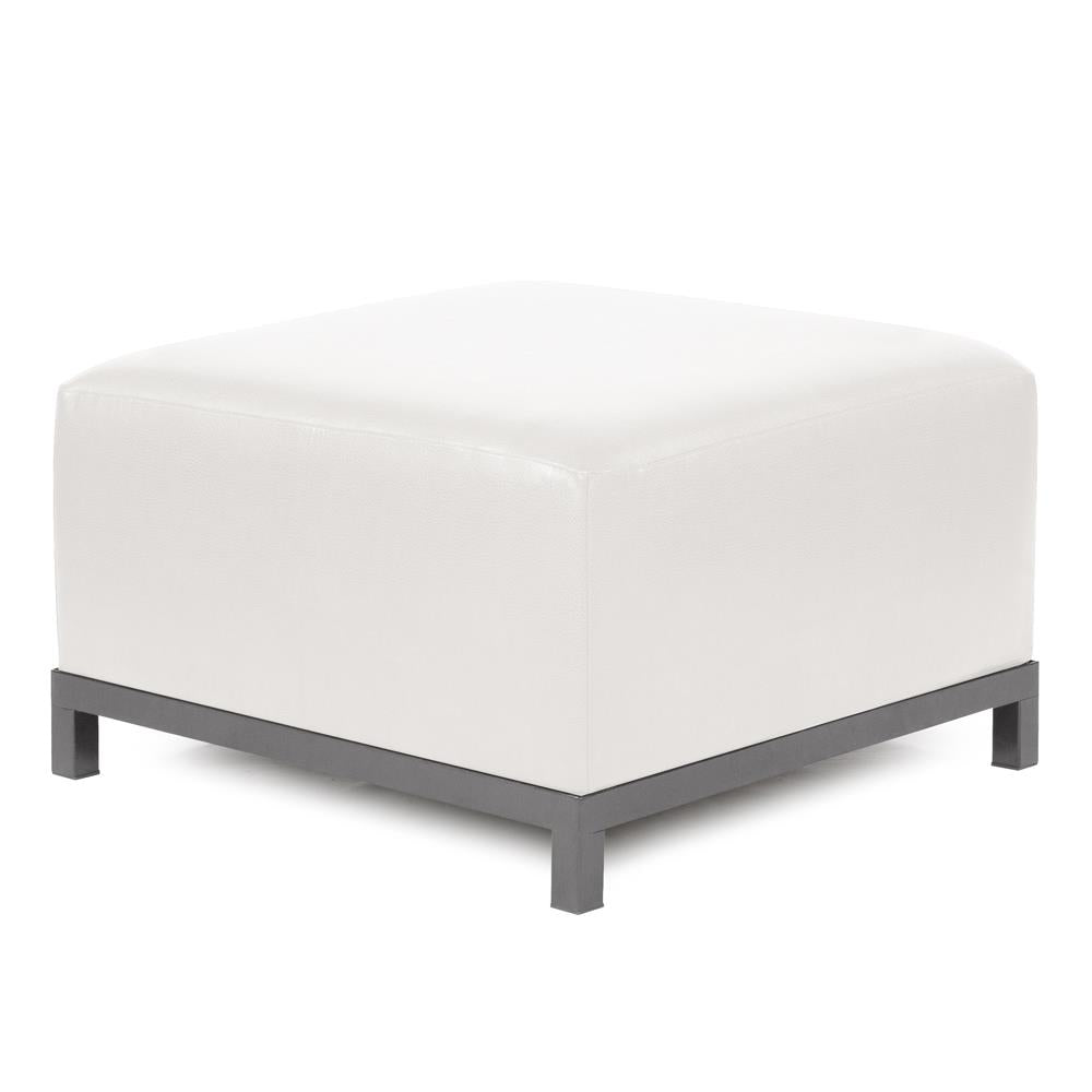 Howard Elliott Collection Axis Ottoman Avanti White Slipcover (Cover Only)