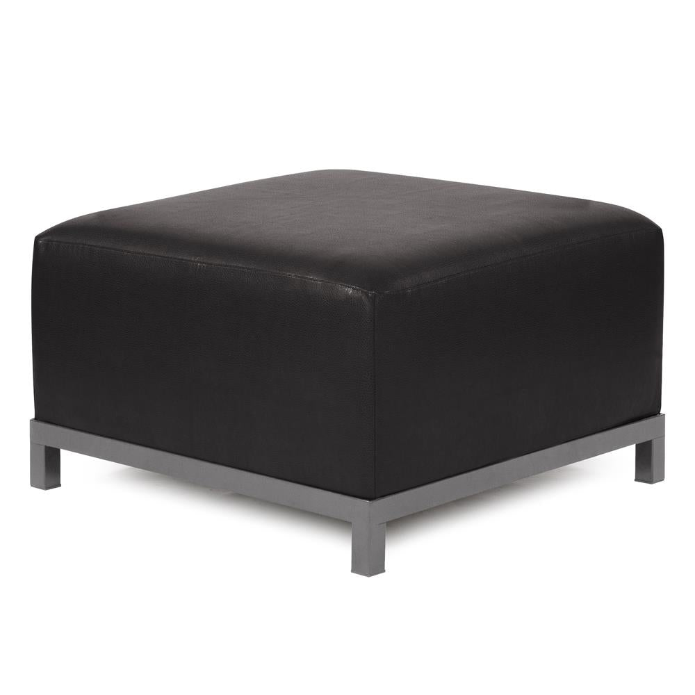 Howard Elliott Collection Axis Ottoman Avanti Black Slipcover (Cover Only)