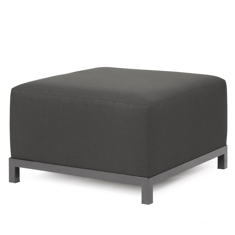 Howard Elliott Collection Axis Ottoman Sterling Charcoal Slipcover (Cover Only)