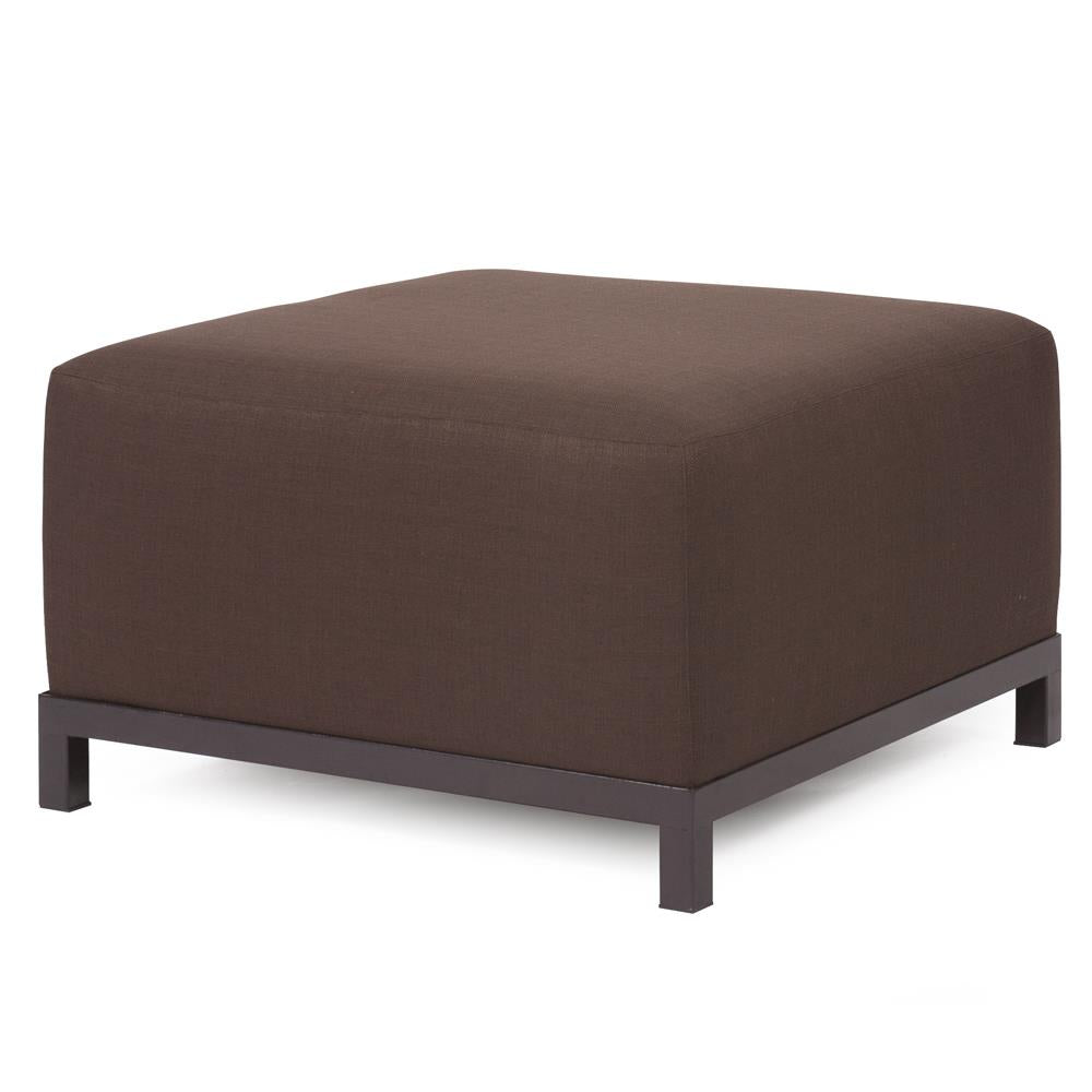 Howard Elliott Collection Axis Ottoman Sterling Chocolate Slipcover (Cover Only)