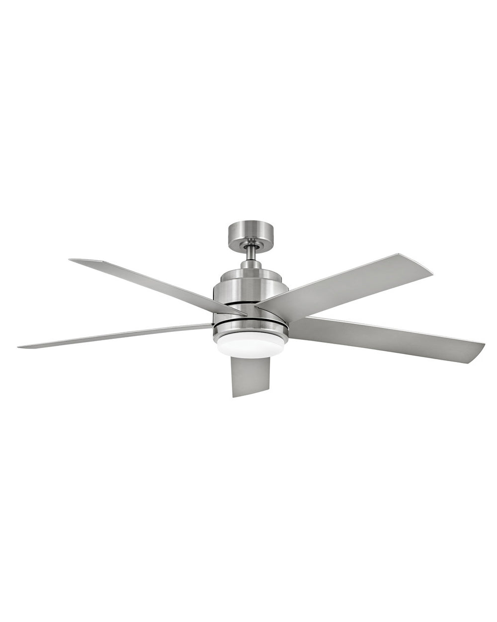 Hinkley Tier LED Fan Outdoor Ceiling Fans Hinkley 54 Brushed Nickel Silver