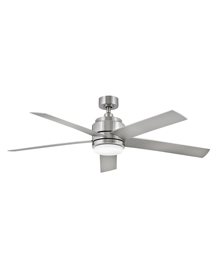 Hinkley Tier LED Fan Outdoor Ceiling Fans Hinkley 54 Brushed Nickel Silver