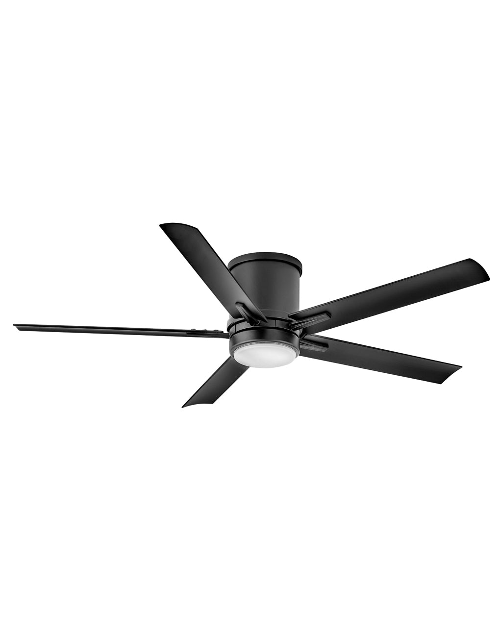 Hinkley Vail Flush LED Fan Outdoor Ceiling Fans Hinkley 52 Matte Black Matte Black