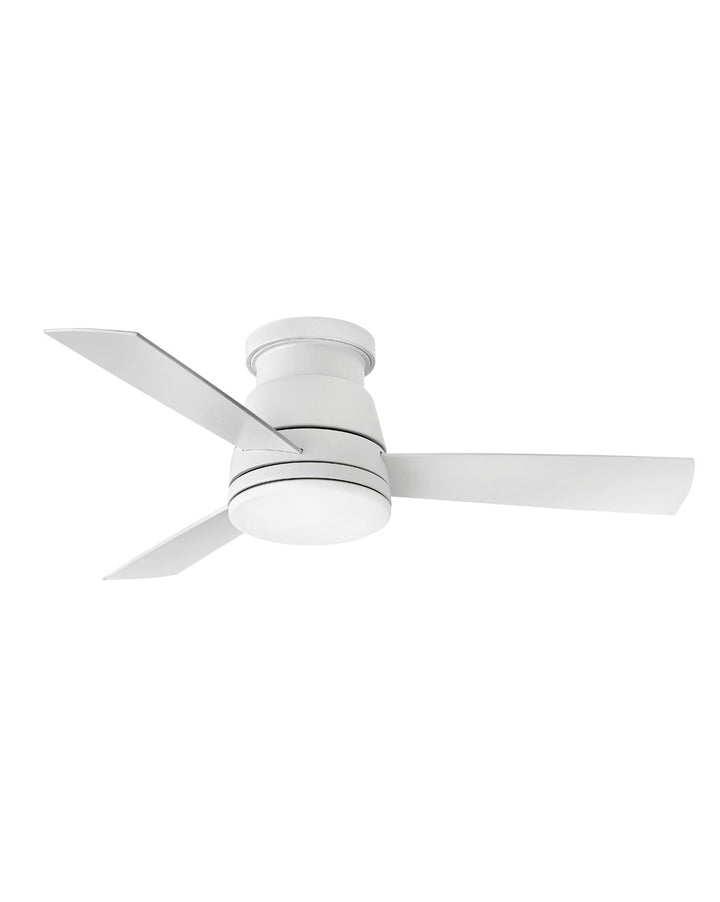 Hinkley Trey LED Fan Outdoor Ceiling Fans Hinkley 44 Matte White Matte White