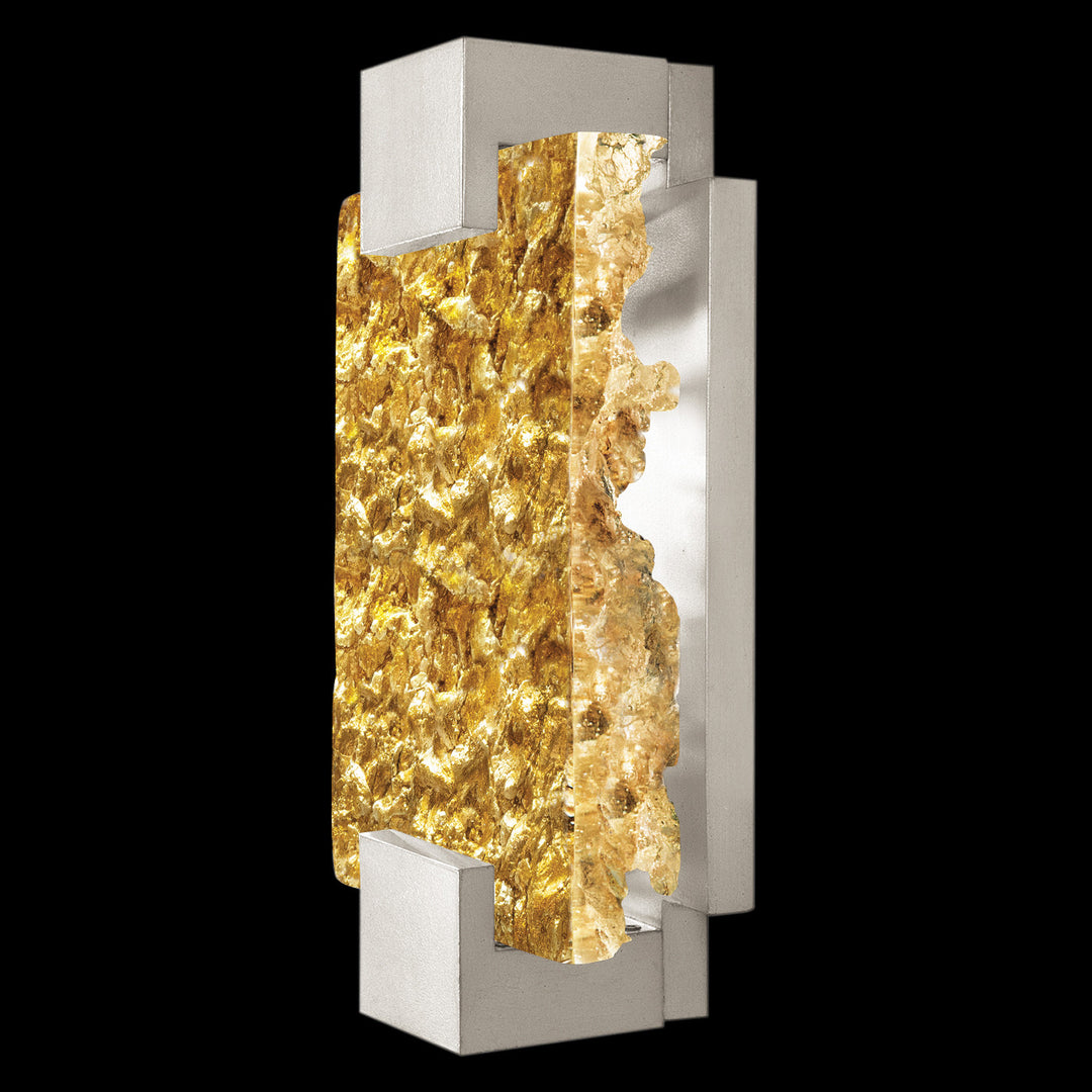 Fine Art Handcrafted Lighting Terra 11.75"H Sconce in Standard Silver Leaf, Gold Leaf (896550-22ST)