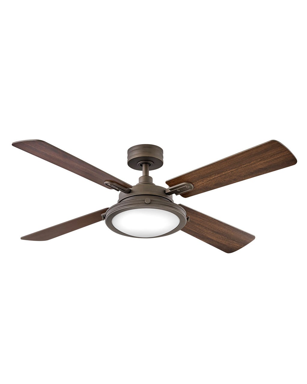 Hinkley Collier LED Fan Outdoor Ceiling Fans Hinkley 54 Metallic Matte Bronze Walnut, Metallic Matte Bronze