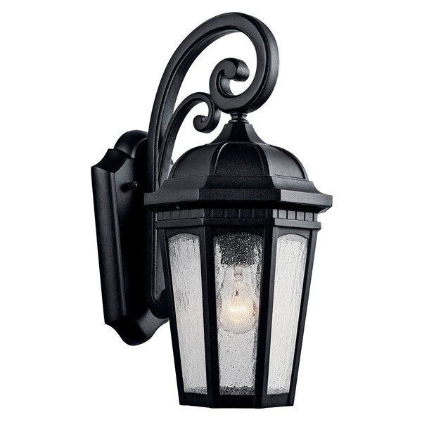 Kichler Courtyard Outdoor Wall Outdoor Wall Lights Kichler Textured Black 8.25x17.75