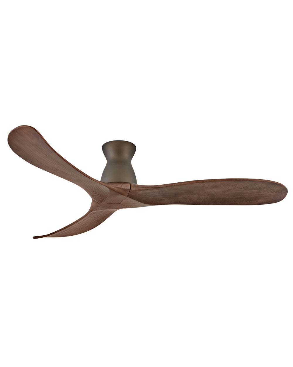 Hinkley Swell Flush Fan Outdoor Ceiling Fans Hinkley 60 Metallic Matte Bronze Walnut