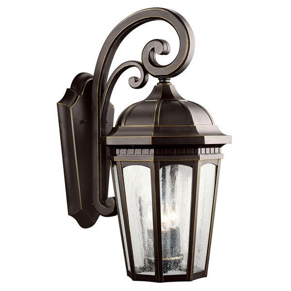 Kichler Courtyard Outdoor Wall Outdoor Wall Lights Kichler Rubbed Bronze 10.25x22.25