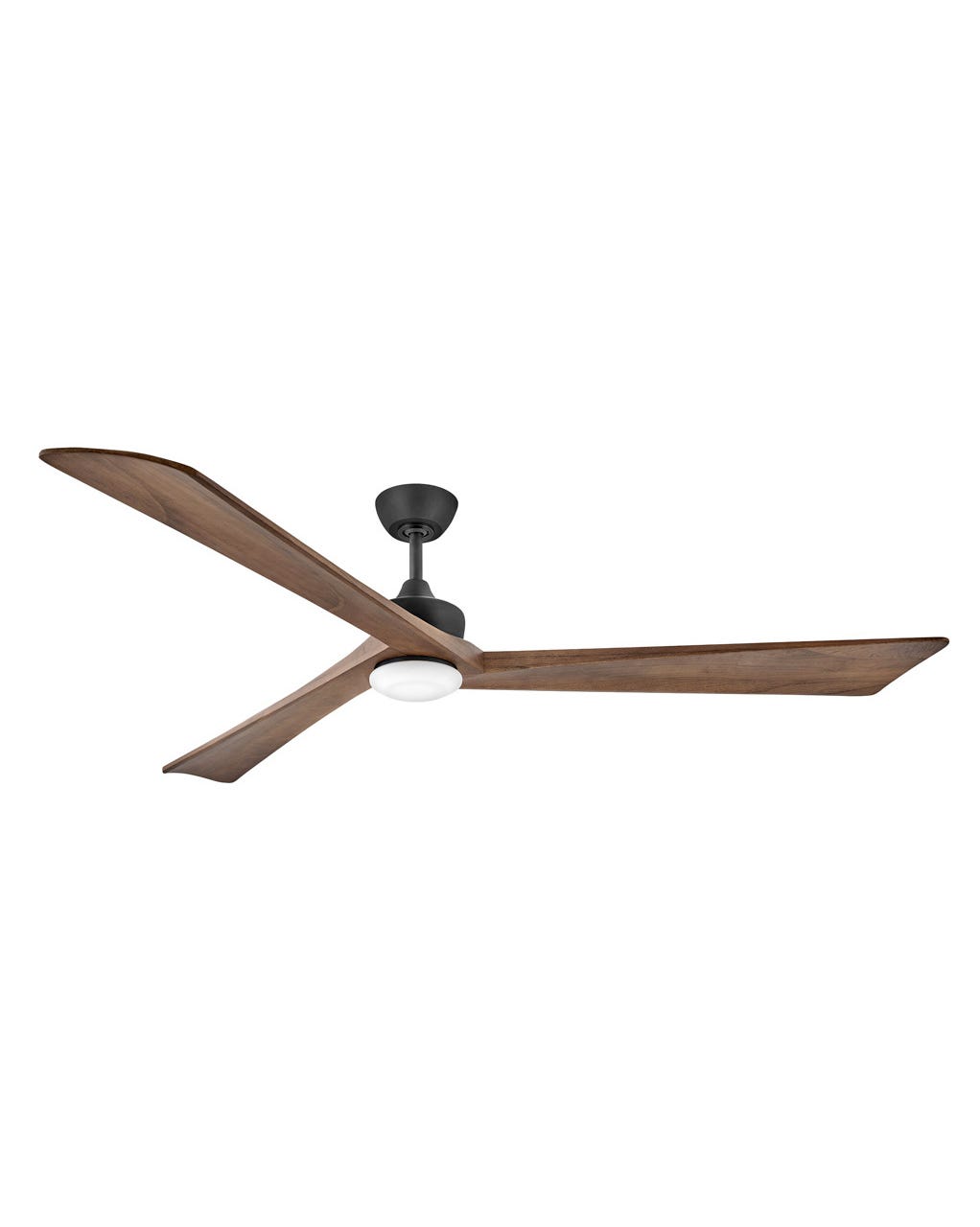 Hinkley Sculpt LED Fan Outdoor Ceiling Fans Hinkley 80 Matte Black Walnut