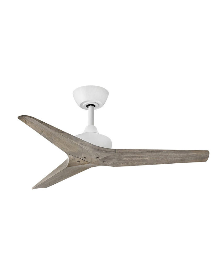 Hinkley Chisel Fan Outdoor Ceiling Fans Hinkley 44 Matte White Weathered Wood