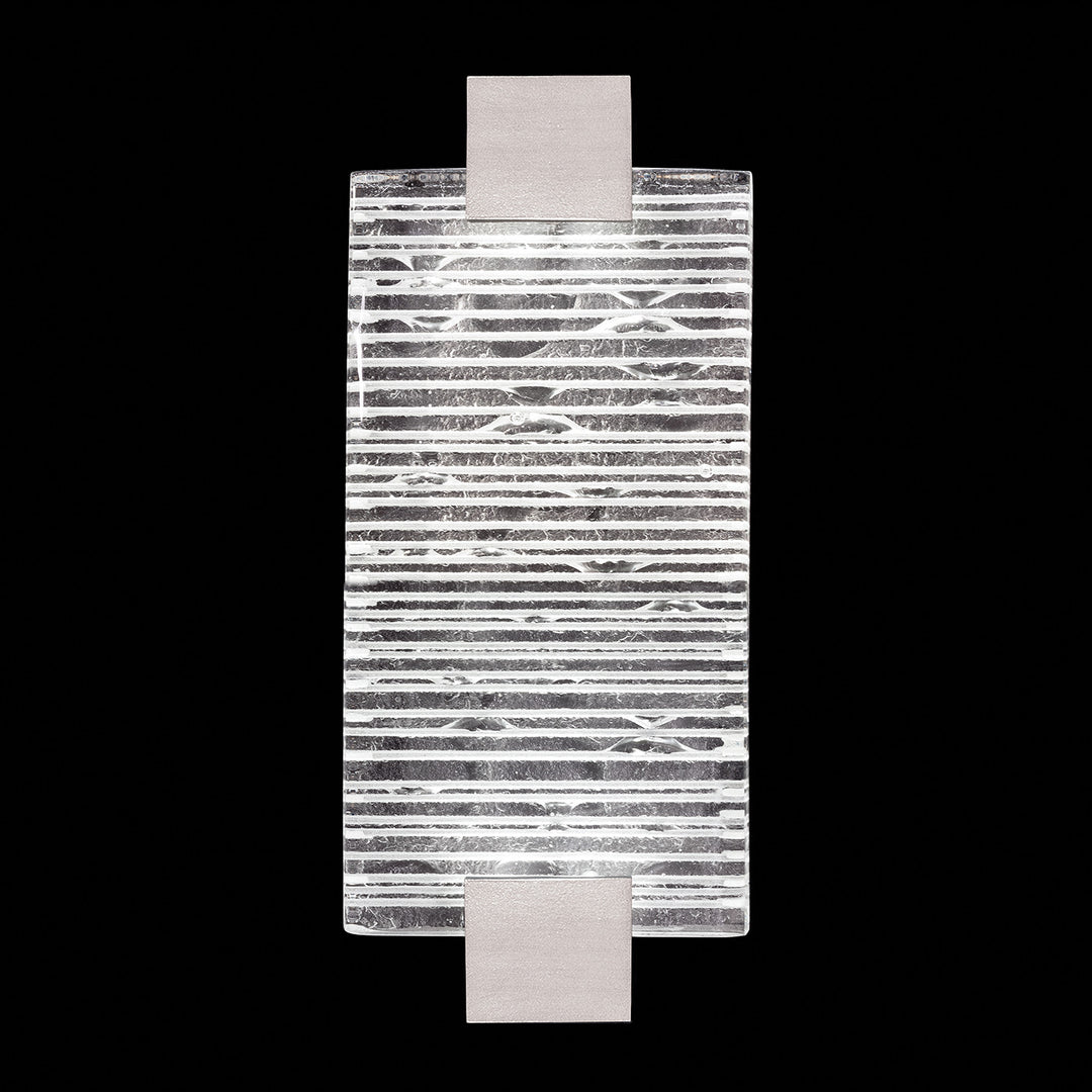 Fine Art Handcrafted Lighting Terra 11.75"H Sconce in Standard Silver Leaf, Rake Clear (896550-25ST)
