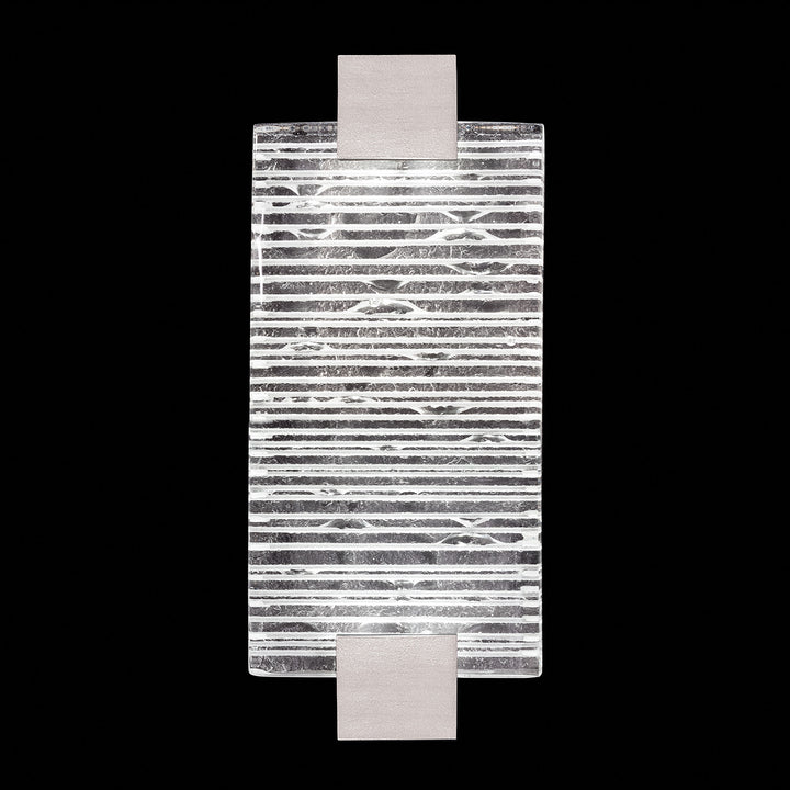Fine Art Handcrafted Lighting Terra 11.75"H Sconce in Standard Silver Leaf, Rake Clear (896550-25ST)