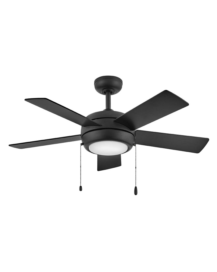 Hinkley Croft LED Fan Outdoor Ceiling Fans Hinkley 42 Matte Black Matte Black, Walnut