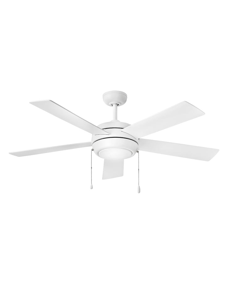 Hinkley Croft LED Fan Outdoor Ceiling Fans Hinkley 52 Chalk White Chalk White, Weathered Wood