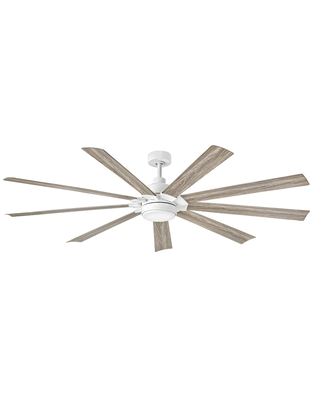 Hinkley Turbine LED Fan Outdoor Ceiling Fans Hinkley 80 Chalk White Weathered Wood